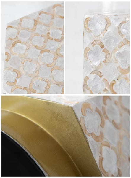 Portable Casual Side Table, Creative Coffee Table, Contemporary Small Sofa Side Table, Shell Small Side Table, Unique Small End Table-artworkcanvas