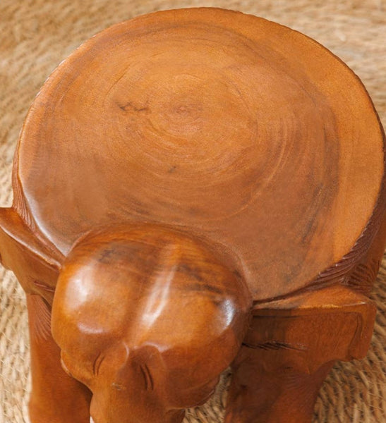 Dining Table Stool, Handmade Solid Wood low Stool, Elephant Wooden Stool, Elephant Sofa Stool, Creative Shoe-changing Stool-artworkcanvas