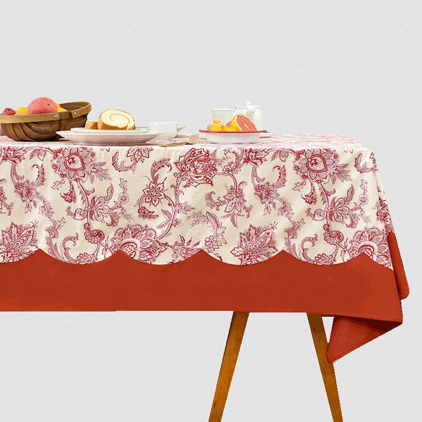 Extra Large Rectangle Tablecloth for Dining Room Table, Country Farmhouse Tablecloth, Flowers Pattern Rustic Table Covers for Kitchen, Square Tablecloth for Round Table-artworkcanvas