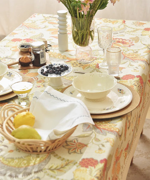 Extra Large Rectangle Tablecloth for Dining Room Table, Country Farmhouse Tablecloth, Square Tablecloth for Round Table, Rustic Table Covers for Kitchen-artworkcanvas