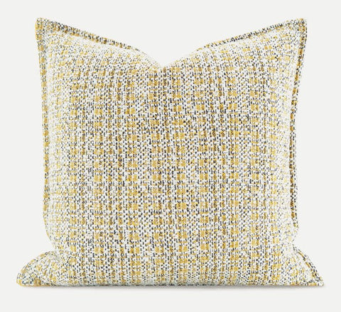 Contemporary Modern Sofa Pillows, Large Yellow Decorative Throw Pillows, Large Square Modern Throw Pillows for Couch, Simple Throw Pillow for Interior Design-artworkcanvas