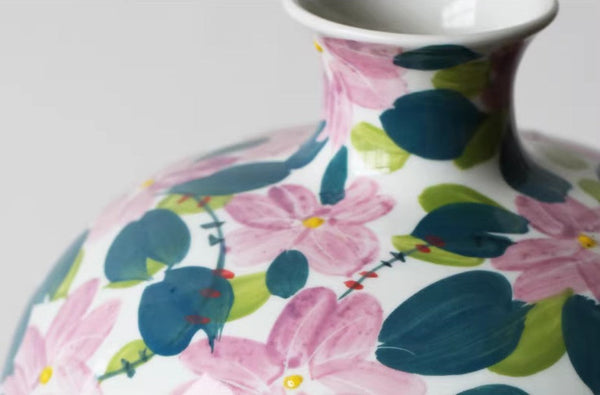 Unique Handmade Modern Flower Vase, Large Porcelain Vases for Modern Home Decor, Centerpiece Ceramic Bouquet Vases, Contemporary Vases on Dining Table-artworkcanvas