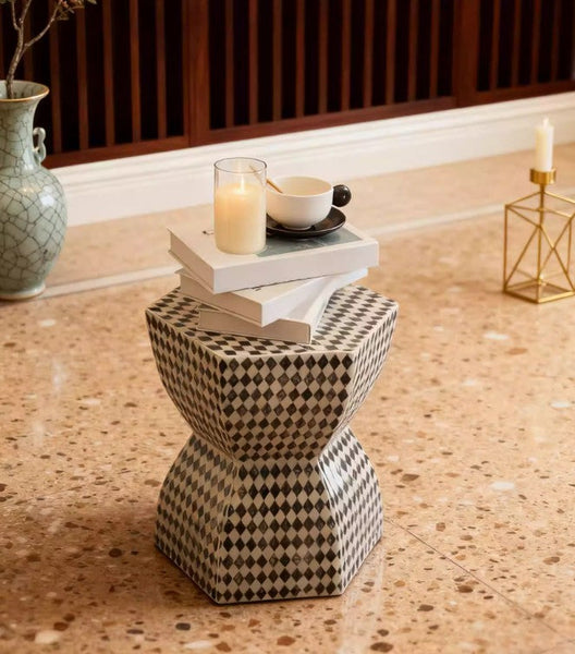 Modern Side Table, Bedside Small Side Table, Contemporary Bedside Table, Small End Table, Shell Small Sofa Side Table, Portable Casual Side Table, Creative Coffee Table, Contemporary Side Table-artworkcanvas