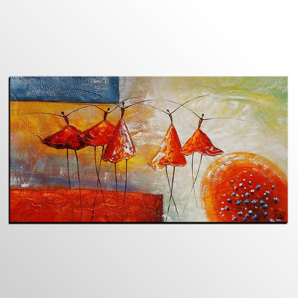 Simple Wall Art Ideas, Ballet Dancer Painting, Canvas Painting for Sale, Buy Abstract Painting Online, Acrylic Painting for Bedroom-artworkcanvas