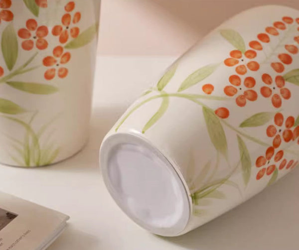 Dining Table Centerpiece, Ceramic Bouquet Vases, Porcelain Flower Vases, Large Flower Vases on Table, Handmade Water Holding Flower Vase-artworkcanvas