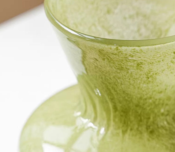 Modern Glass Vase for Flowers, Mid Century Glass Vases, Handmade Modern Vases for Living Room, Unique Decorative Glass Vase, Centerpiece Contemporary Vases on Table-artworkcanvas