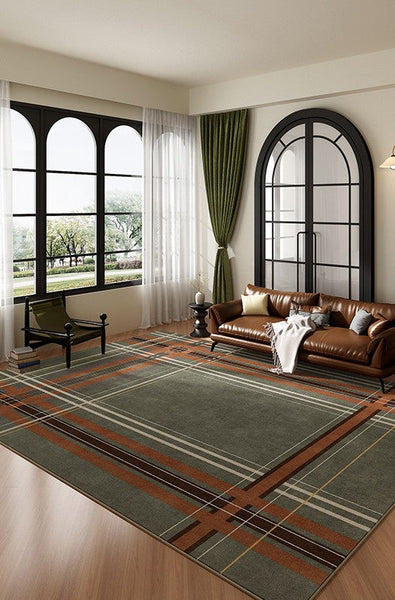 Unique Modern Rugs for Bedroom, Mid Century Modern Rugs, Colorful Geometric Rugs for Dining Room, Colorful Absract Rugs for Living Room-artworkcanvas