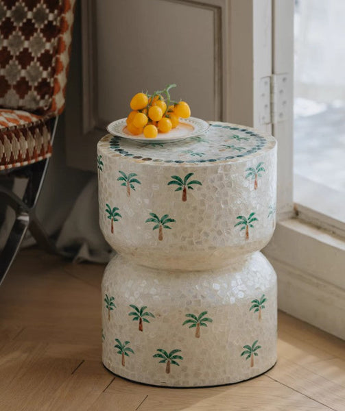 Modern Side Table, Contemporary Side Table, Portable Casual Side Table, Shell Small Sofa Side Table, Contemporary Bedside Table, Bedside Small Side Table, Creative Coffee Table, Elegant Small End Table-artworkcanvas