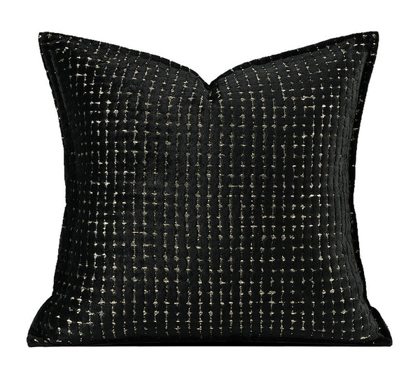 Decorative Pillow Covers, Modern Pillows for Couch, Decorative Throw Pillows for Living Room, Black Modern Sofa Pillows-artworkcanvas