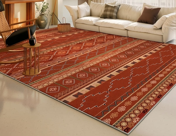 Contemporary Rugs for Bedroom, Colorful Abstract Rugs for Dining Room, Mid Century Modern Rugs Next to Bed, Bohemian Style Carpets for Living Room