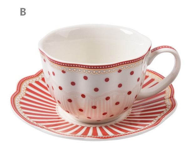 Elegant Modern Ceramic Coffee Cups, Creative Porcelain Tea Cup Saucer Set, Unique Porcelain Cup and Saucer, Afternoon British Tea Cups-artworkcanvas
