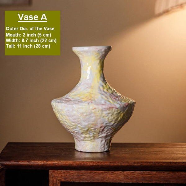 Modern Bouquet Flower Vases, Handmade Water Holding Flower Vases, Centerpiece on Dining Table, Large Flower Vase on Table, Pottery Flower Vases-artworkcanvas