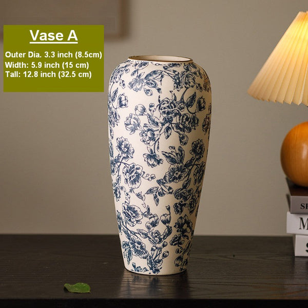 Centerpiece on Dining Table, Flower Vase on Table, Handmade Water Holding Flower Vases, Porcelain Flower Vases, Modern Ceramic Bouquet Vases-artworkcanvas