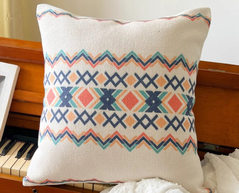 Decorative Throw Pillows for Dining Room, Oriental Square Pillows for Couch, Geometric Modern Pillow Covers, Bohemian Decorative Sofa Pillows-artworkcanvas