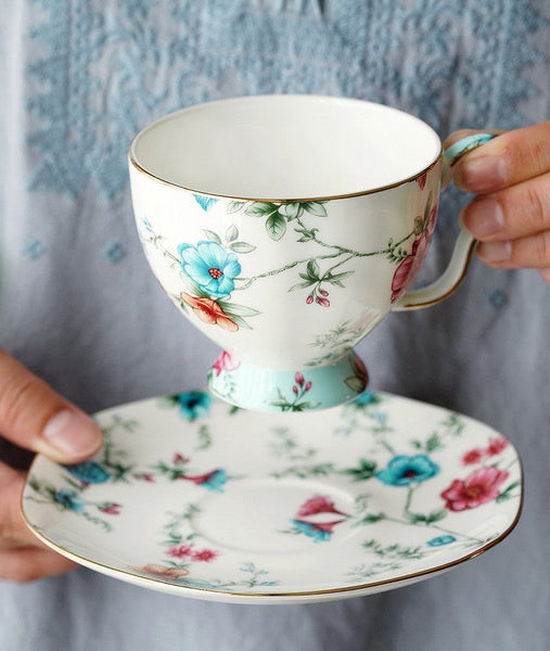 Vintage Tea Cup Set, British Tea Cup with Saucer, Coffee Cup in Gift Box, Porcelain Tea cups, Elegant Coffee Cup, Porcelain Coffee Cups, Afternoon Tea Cup with Saucer Set-artworkcanvas