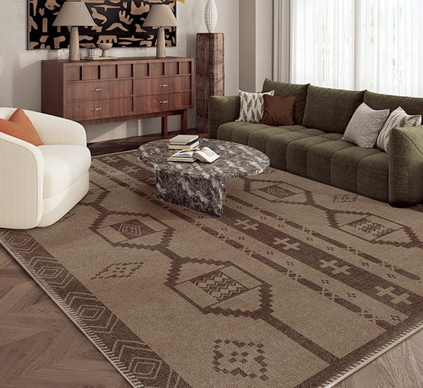 Large Contemporary Area Rugs for Dining Room, Modern Rugs for Living Room, Mid Century Area Rugs for Bedroom-artworkcanvas