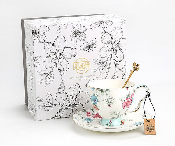 Vintage Tea Cup Set, British Tea Cup with Saucer, Coffee Cup in Gift Box, Porcelain Tea cups, Elegant Coffee Cup, Porcelain Coffee Cups, Afternoon Tea Cup with Saucer Set-artworkcanvas