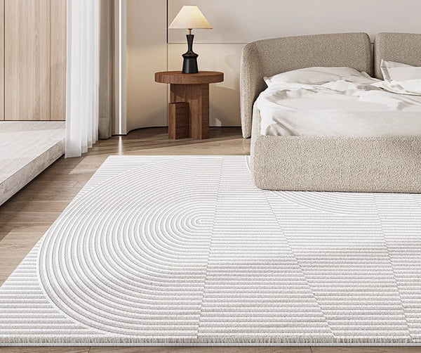 Geometric Contemporary Modern Rugs Next to Bed, Modern Rugs under Dining Room Table, Modern Carpets for Kitchen, Abstract Area Rugs for Living Room-artworkcanvas