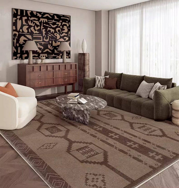 Large Contemporary Area Rugs for Dining Room, Modern Rugs for Living Room, Mid Century Area Rugs for Bedroom-artworkcanvas