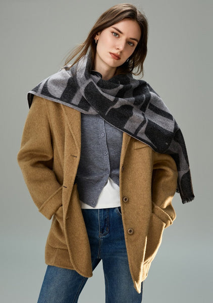 Soft Cashmere Scarf for Women, Casual Scarf for Women, Modern Wool Scarf for Women, Fashion Designer Scarf, Cold Weather Scarf, Winter Scarf-artworkcanvas