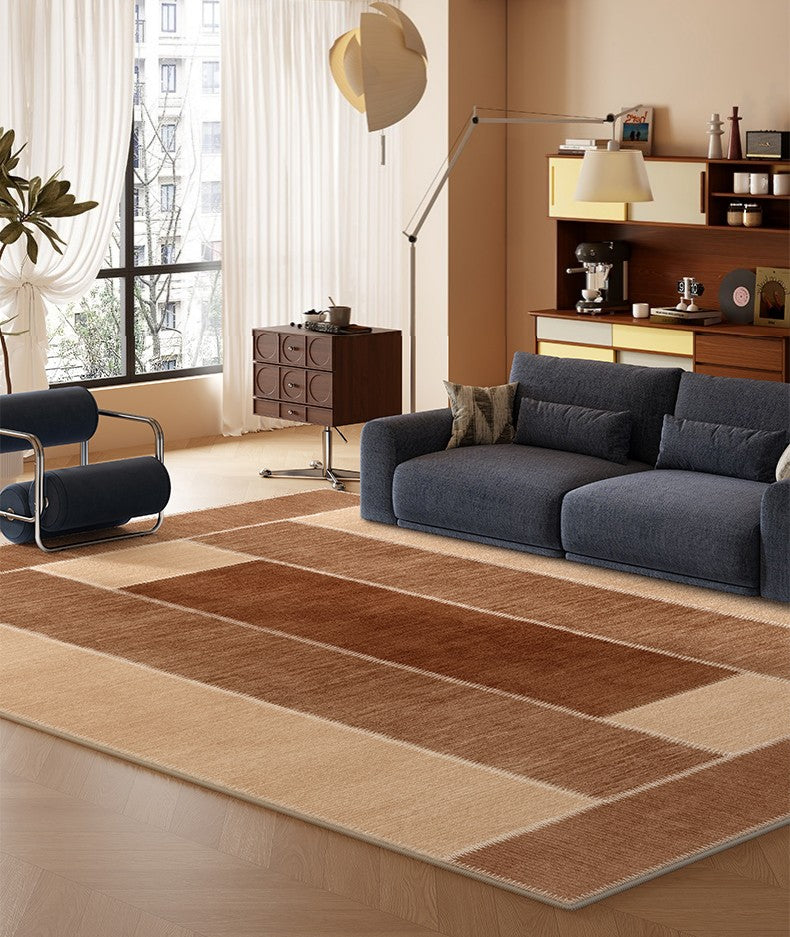 Abstract Modern Carpets for Living Room, Modern Rugs for Dining Room, Contemporary Rugs for Bedroom, Mid Century Modern Rugs Next to Bed-artworkcanvas