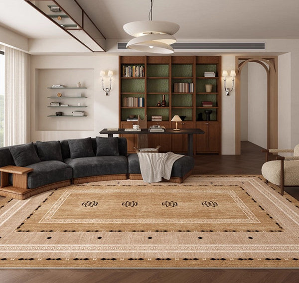 Contemporary Rugs for Bedroom, Mid Century Modern Rugs Next to Bed, Abstract Modern Carpets for Living Room, Modern Rugs for Dining Room-artworkcanvas