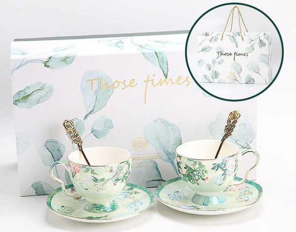 Elegant Coffee Cup, Porcelain Tea Saucer, Ceramic Tea Cup Set, Luxury Tea Cup Set, British Tea Cup Set-artworkcanvas