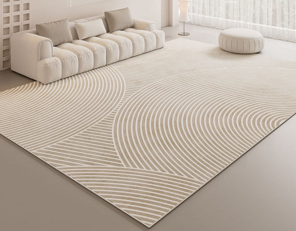 Simple Abstract Area Rugs for Dining Room, Contemporary Modern Rug Placement Ideas for Living Room, Geometric Modern Rug Ideas for Bedroom-artworkcanvas