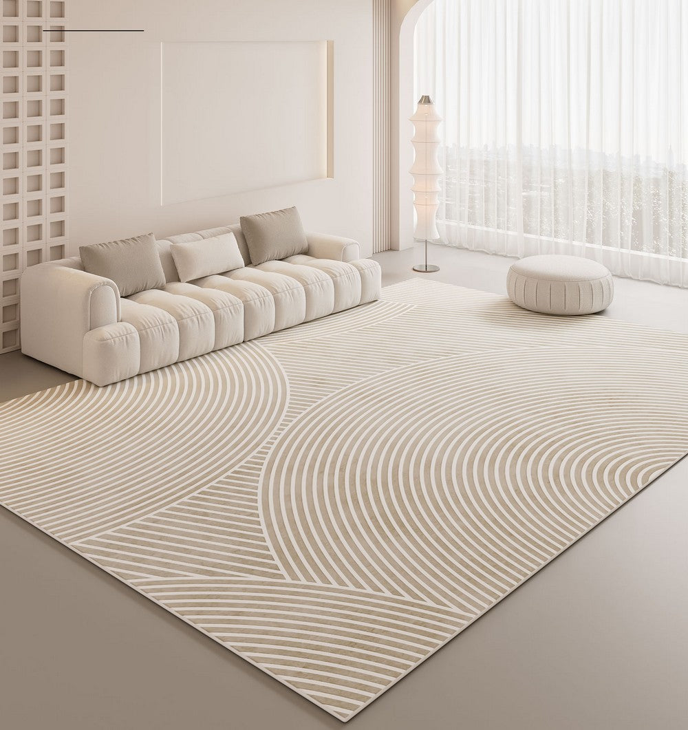 Simple Abstract Area Rugs for Dining Room, Contemporary Modern Rug Placement Ideas for Living Room, Geometric Modern Rug Ideas for Bedroom-artworkcanvas
