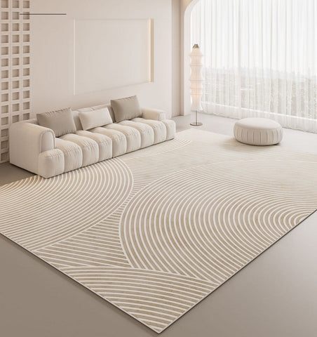 Simple Abstract Area Rugs for Dining Room, Contemporary Modern Rug Placement Ideas for Living Room, Geometric Modern Rug Ideas for Bedroom-artworkcanvas