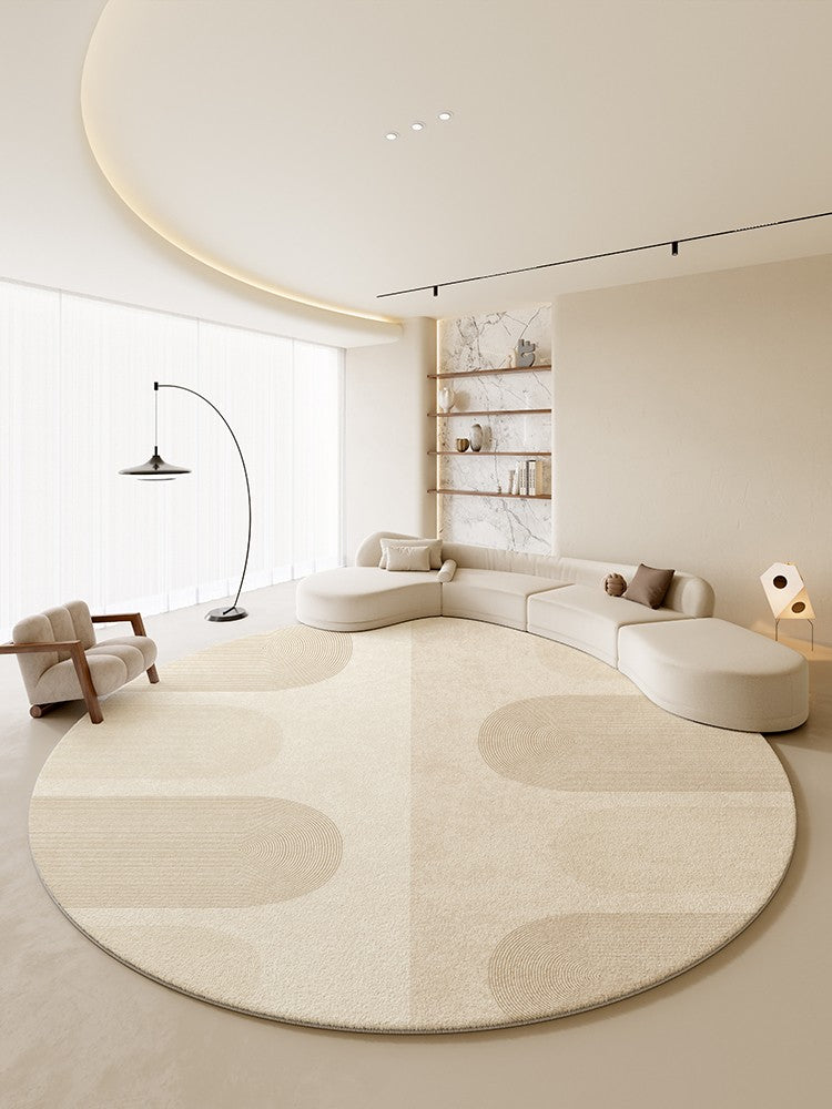 Round Contemporary Modern Rugs for Bedroom, Bathroom Modern Round Rugs, Circular Modern Rugs under Coffee Table, Round Modern Rugs in Living Room-artworkcanvas