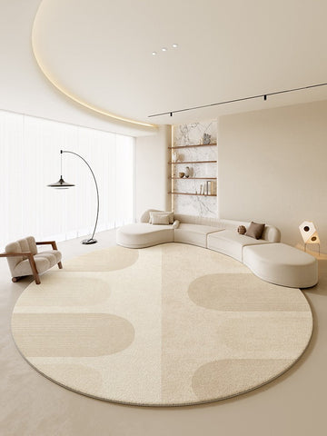 Round Contemporary Modern Rugs for Bedroom, Bathroom Modern Round Rugs, Circular Modern Rugs under Coffee Table, Round Modern Rugs in Living Room-artworkcanvas