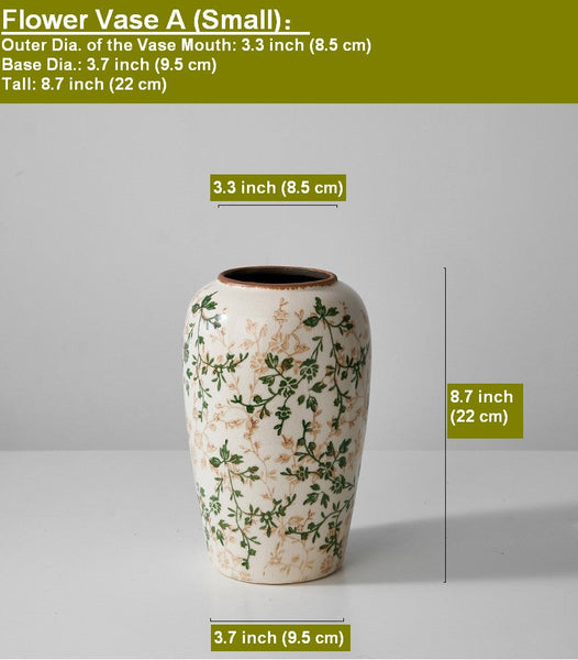 Ceramic Bouquet Vases, Porcelain Flower Vases, Rustic Flower Vases on Table, Dining Table Centerpiece, Handmade Water Holding Flower Vase-artworkcanvas