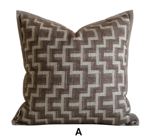 Mid Century Decorative Pillows for Couch, Geometric Modern Sofa Pillows, Contemporary Throw Pillows, Modern Pillows for Bedroom, Modern Sofa Pillows-artworkcanvas