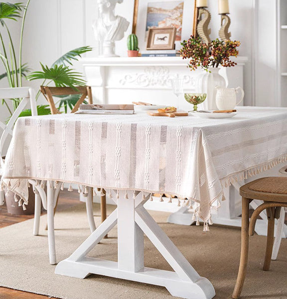 Country Farmhouse Tablecloth, Rustic Table Covers for Kitchen, Linen Rectangular Tablecloth for Oval Table, Large Rectangle Tablecloth for Dining Room Table-artworkcanvas