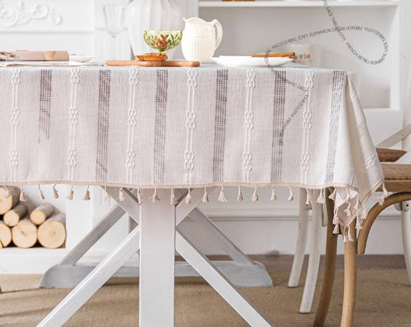 Country Farmhouse Tablecloth, Rustic Table Covers for Kitchen, Linen Rectangular Tablecloth for Oval Table, Large Rectangle Tablecloth for Dining Room Table-artworkcanvas
