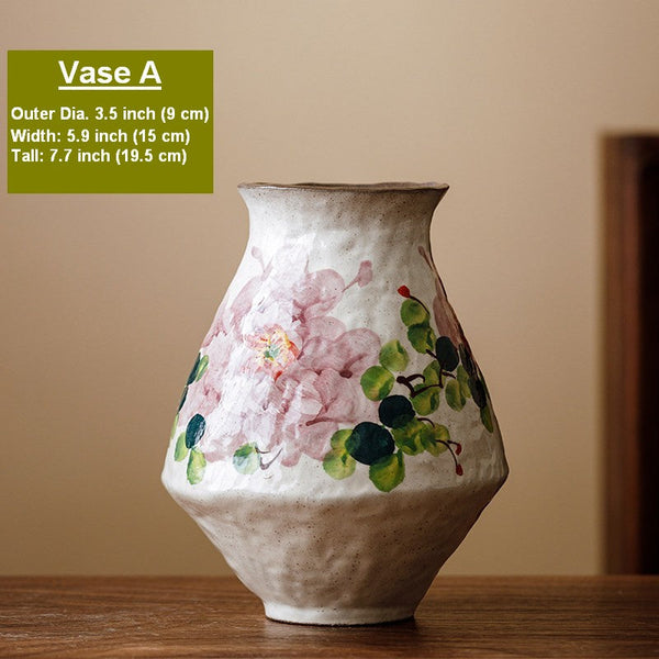 Flower Vases on Table, Handmade Water Holding Flower Vases, Centerpiece on Dining Table, Modern Porcelain Flower Vases, Ceramic Bouquet Vases-artworkcanvas