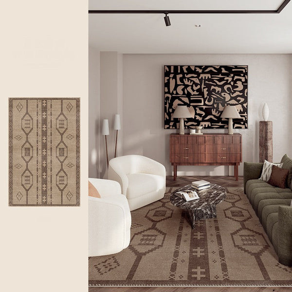 Large Contemporary Area Rugs for Dining Room, Modern Rugs for Living Room, Mid Century Area Rugs for Bedroom-artworkcanvas