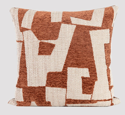 Contemporary Throw Pillow for Living Room, Modern Square Pillows, Large Abstract Throw Pillows for Couch, Modern Sofa Throw Pillows-artworkcanvas