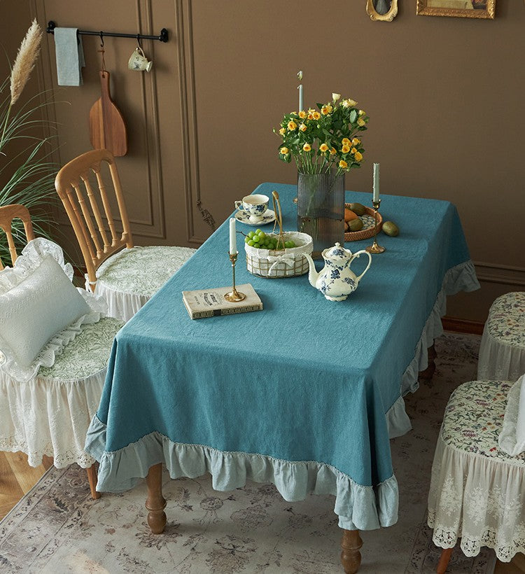 Large Rectangular Tablecloth Extra Large Rectangle Tablecloth for Dining Room Table, Blue Modern Lo ...