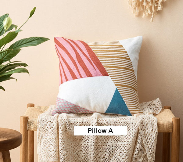 Large Modern Sofa Cushion, Decorative Pillow Covers, Modern Pillows for Couch, Abstract Decorative Throw Pillows for Living Room-artworkcanvas