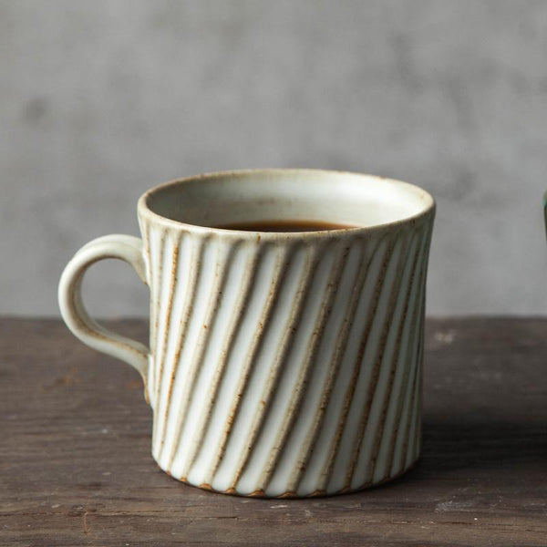 Handmade Pottery Coffee Cup, Cappuccino Coffee Mug, Large Capacity Coffee Cup, Pottery Tea Cup-artworkcanvas