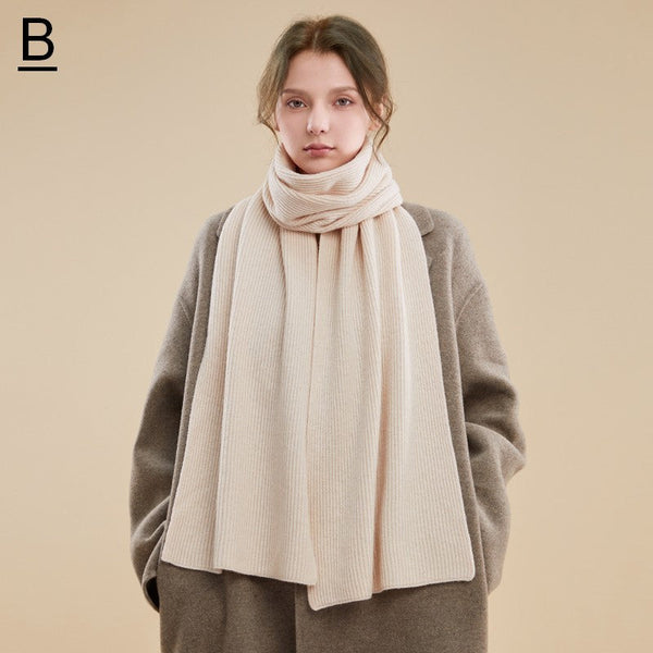 Beige Winter Scarf, Fashion Designer Scarf, Cold Weather Scarf, Cashmere Scarf for Women, Casual Scarf for Women, Modern Wool Scarf for Women-artworkcanvas