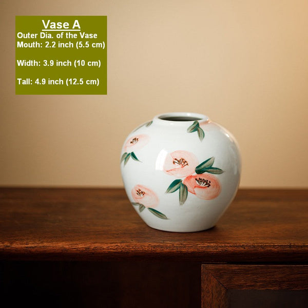 Handmade Water Holding Flower Vases, Modern Flower Vase Centerpiece on Table, Porcelain Flower Vases, Ceramic Bouquet Vases-artworkcanvas