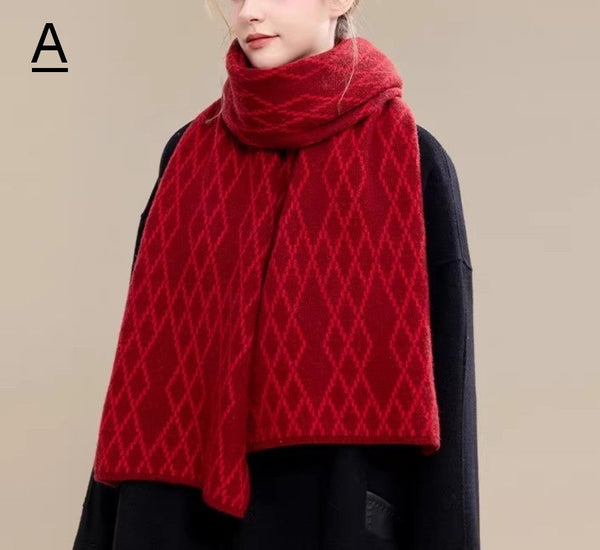 Winter Wool Scarf, Soft Cashmere Scarf for Women, Elegant Wool Scarves, Warm Winter Scarf, Cold Weather Scarf, Fashion Scarf, Christmas Gifts for Her, Holiday Scarf-artworkcanvas