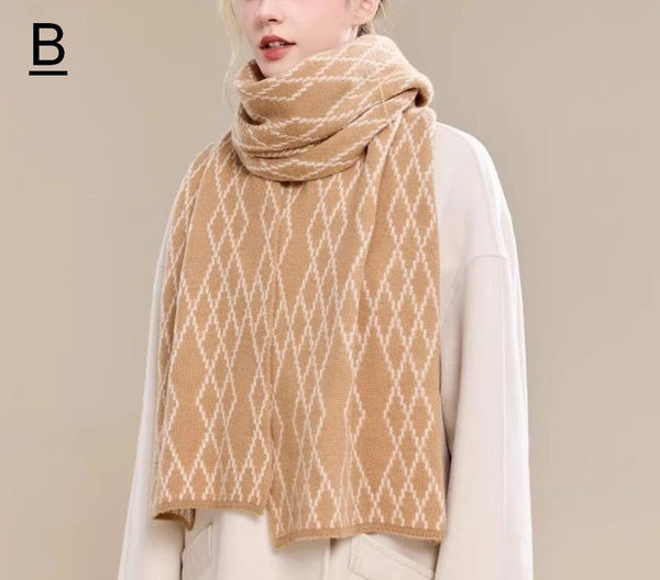 Elegant Wool Scarves, Warm Winter Scarf, Cold Weather Scarf, Fashion Scarf, Christmas Gifts for Her, Holiday Scarf, Winter Wool Scarf, Soft Cashmere Scarf for Women-artworkcanvas