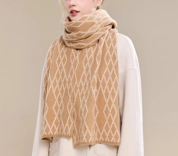 Winter Wool Scarf, Soft Cashmere Scarf for Women, Elegant Wool Scarves, Warm Winter Scarf, Cold Weather Scarf, Fashion Scarf, Christmas Gifts for Her, Holiday Scarf-artworkcanvas