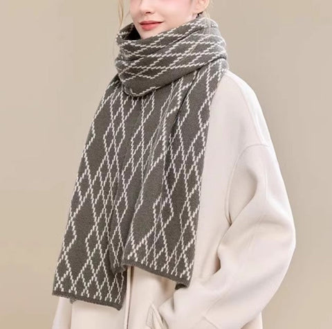 Elegant Wool Scarves, Warm Winter Scarf, Cold Weather Scarf, Fashion Scarf, Christmas Gifts for Her, Holiday Scarf, Winter Wool Scarf, Soft Cashmere Scarf for Women-artworkcanvas