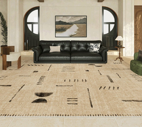 Modern Rugs under Dining Room Table, Contemporary Abstract Rugs Next to Bed, Geometric Modern Carpets for Office, Large Modern Rugs for Living Room-artworkcanvas