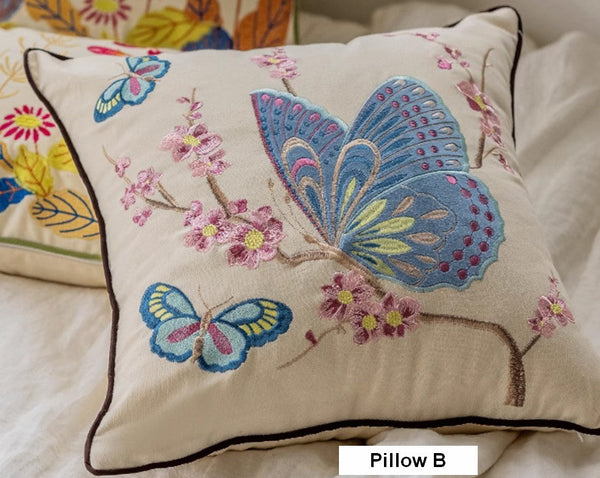 Decorative Throw Pillows for Living Room, Decorative Sofa Pillows, Butterfly Dragonfly Cotton and linen Pillow Cover, Modern Decorative Pillows for Couch-artworkcanvas